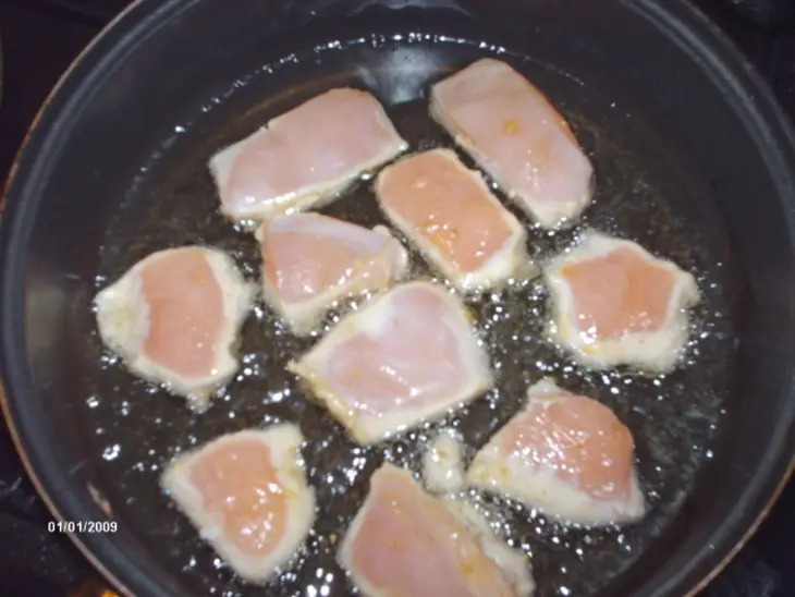 Пирамида из овощей и курицы: шаг 2