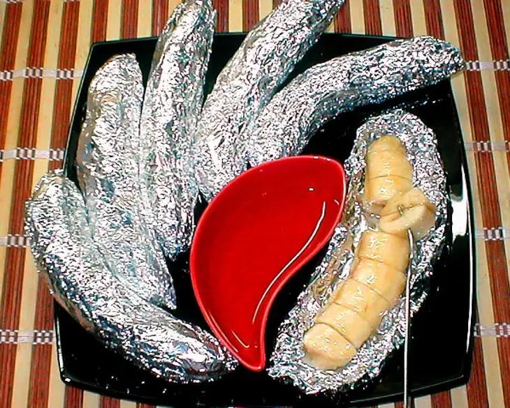Бананы  в  серебряной кожуре: шаг 5
