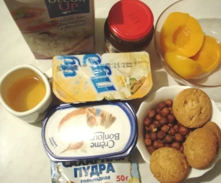 Персиковый торт: шаг 1