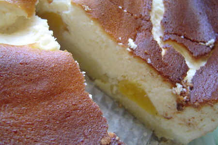 Творожный пирог с персиками-käsekuchen mit pfirsichen: шаг 2