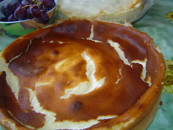 Творожный пирог с персиками-käsekuchen mit pfirsichen: шаг 3