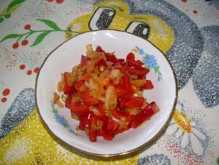 Куриная печень с овощами: шаг 2