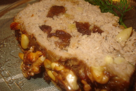 Мясной хлебец с черносливом и орехами: шаг 5