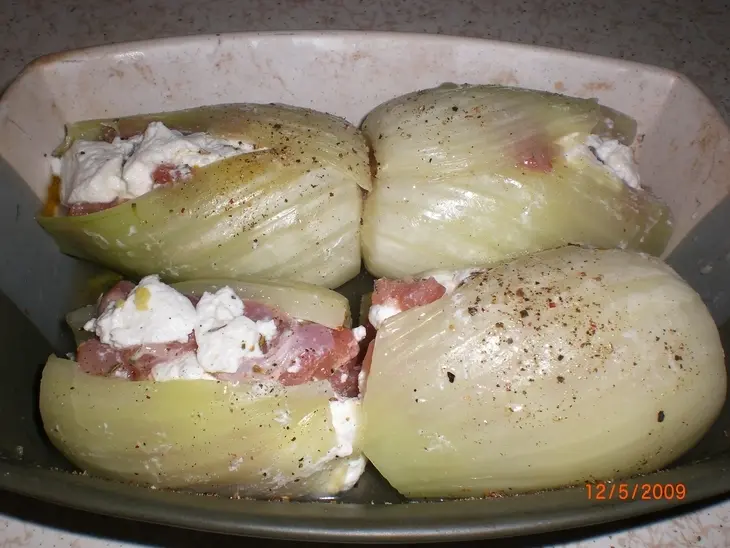 Запеченный фенхель с курицей и козьим сыром: шаг 2