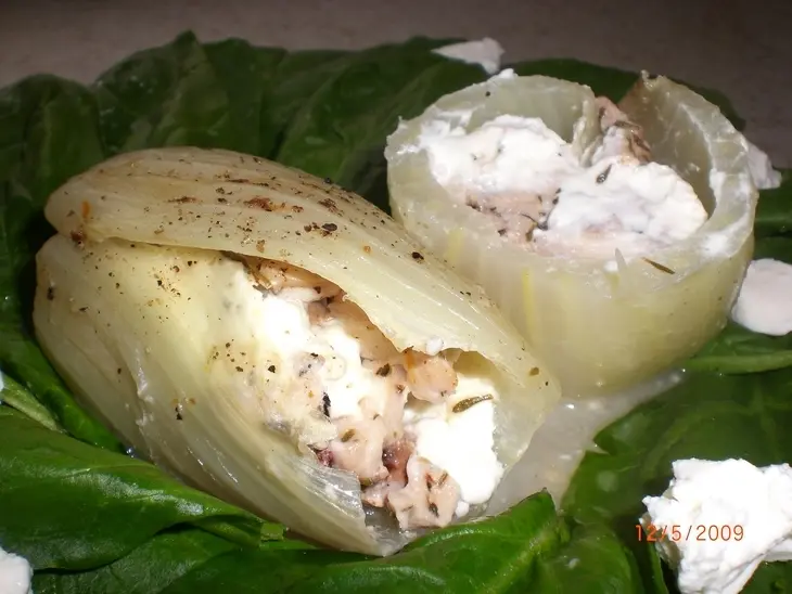 Запеченный фенхель с курицей и козьим сыром: шаг 3