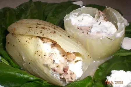 Запеченный фенхель с курицей и козьим сыром: шаг 3