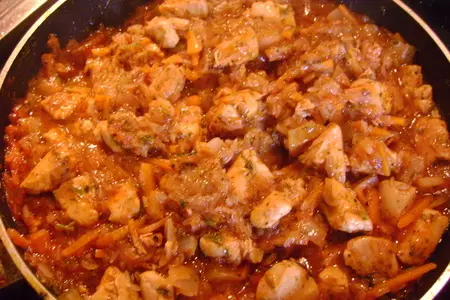 Рис с тушеной курочкой: шаг 6
