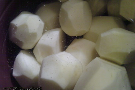 Картофель с цыплячьей печенью и беконом в яблочно-тимьяновом соусе: шаг 2