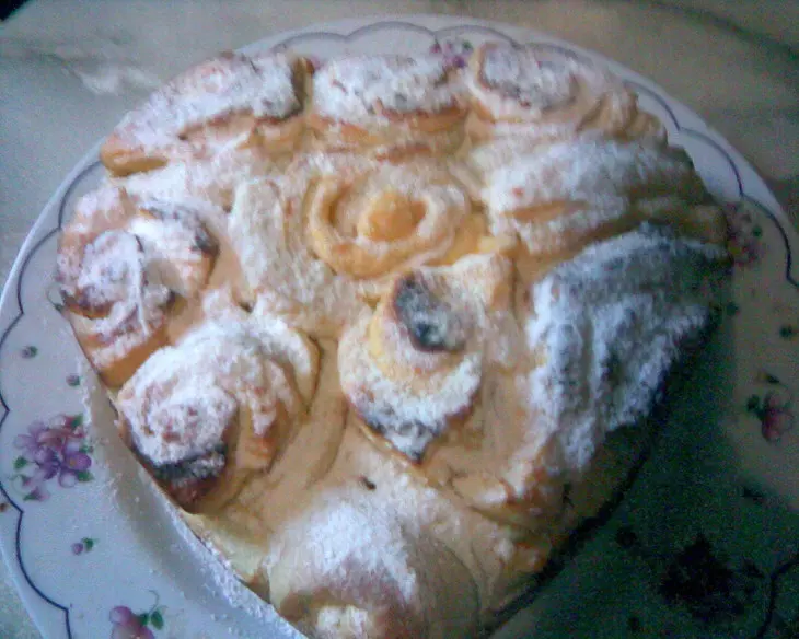 Сердечная выпечка (булочки с клубничным вареньем и пирог с творогом и апельсиновым киселем): шаг 3