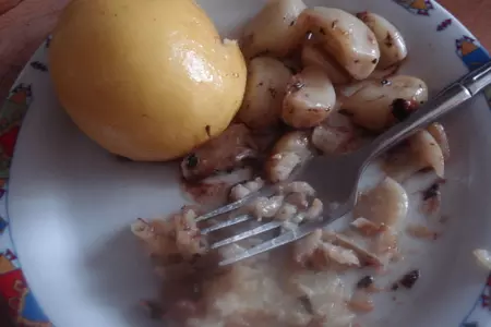 Курочка в гнёздышке - курица в чесночном креме с картофелем в лимонном соке: шаг 6