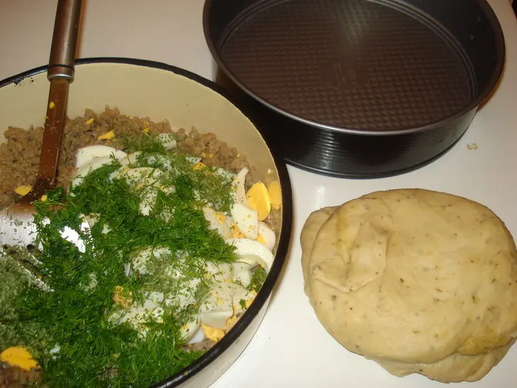 Пирог с мясом: шаг 1