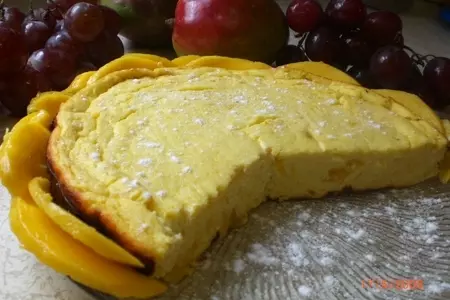 Легкая творожная 3апеканка с манго без сахара и масла: шаг 3
