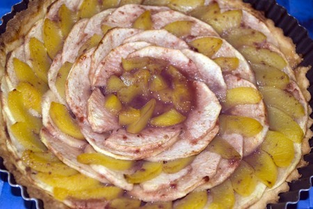 Яблочно-персиковый пирог: шаг 5