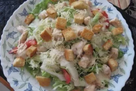 Салат цезарь с курицей: шаг 4