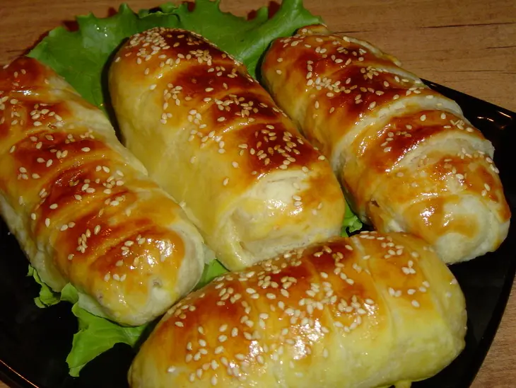 Слоечки с ветчиной и сыром: шаг 8