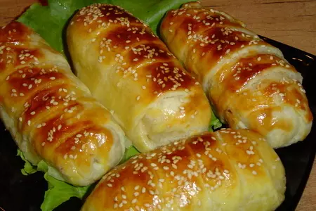 Слоечки с ветчиной и сыром: шаг 8
