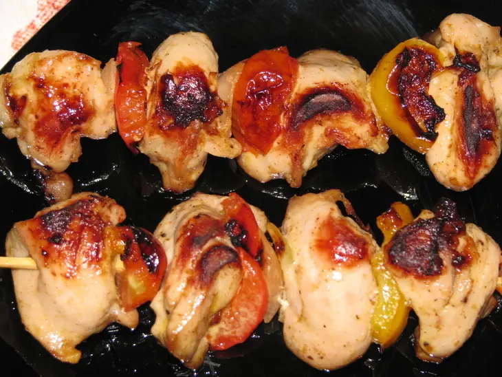 Куриный шашлычок с овощами в духовке: шаг 1