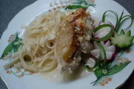Куриные рулеты с грушей и голубым сыром: шаг 5