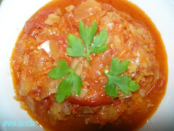 Салат, консервированный с капустой: шаг 2