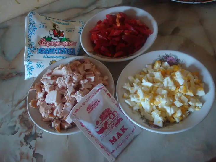 Салат "для кумушки": шаг 2