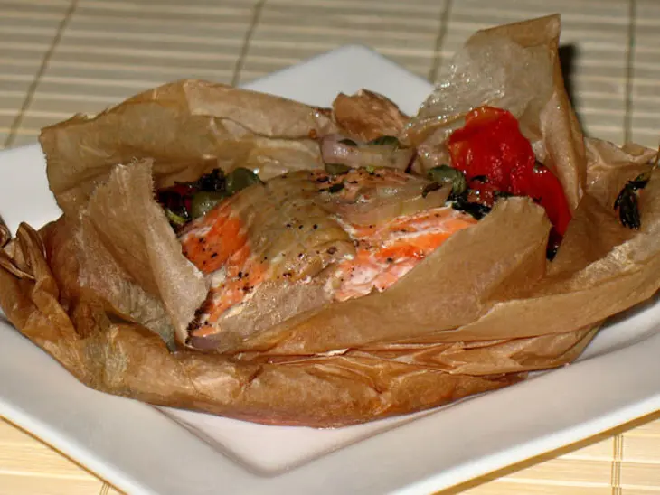Филе сёмги en papillote (в пергаменте): шаг 1