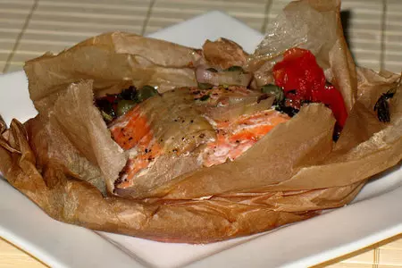 Филе сёмги en papillote (в пергаменте): шаг 1