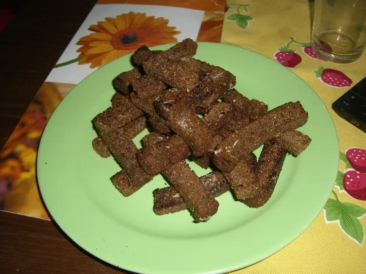 Греночки чесночные под пивасик: шаг 3