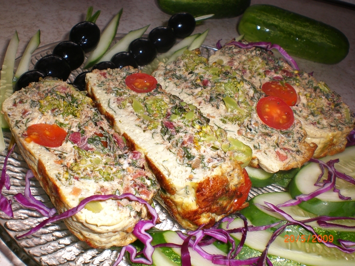 Фритата со свекольной ботвой,брокколи и помидорами черри или  вкусный овощной омлет: шаг 5