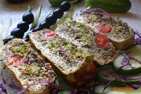 Фритата со свекольной ботвой,брокколи и помидорами черри или  вкусный овощной омлет: шаг 6