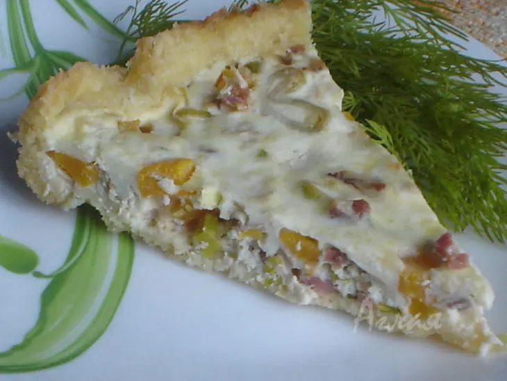 Киш с тыквой и курицей: шаг 3