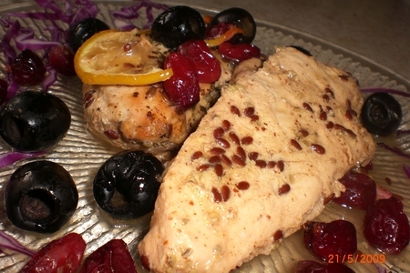 Запеченая медовая курица с маслинами и клюквой: шаг 5