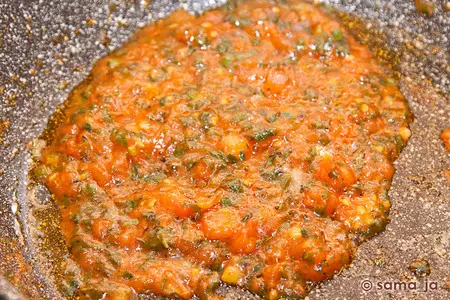 Роллы из баклажанов с курицей и спагетти: шаг 4