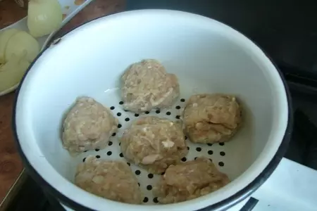 Куриные фрикадельки "паровые - диетические": шаг 4