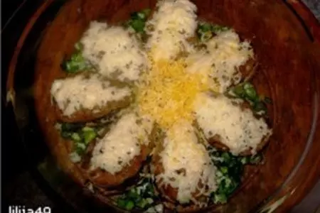 Мясной закусочный торт "ромашка": шаг 8