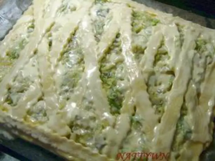 Открытый  пирог с молодой капустой.: шаг 8