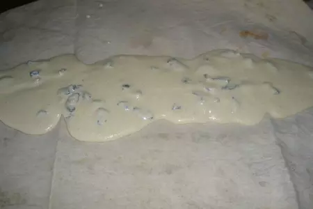 Улитка с творогом из лаваша: шаг 2