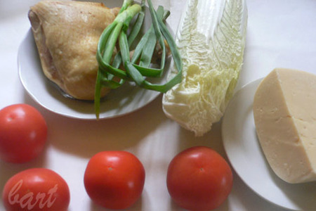 Салат с курицей и пекинской капустой.: шаг 1