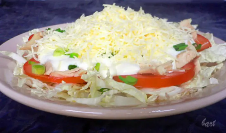 Салат с курицей и пекинской капустой.: шаг 4