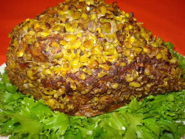 Мясо в горчице с фисташками: шаг 4