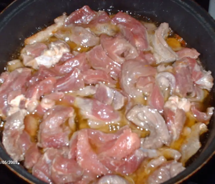 Мясо по гречески с апельсином: шаг 3