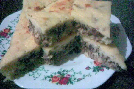 Пирог  с шампиньонами и сыром: шаг 8