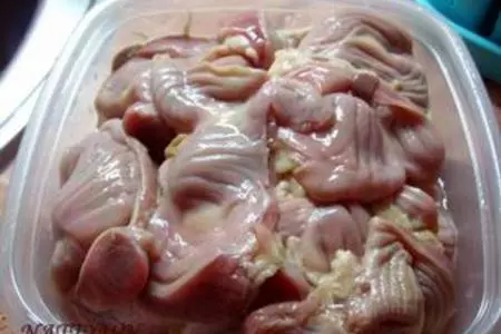 Куриные желудки по-корейски.: шаг 1