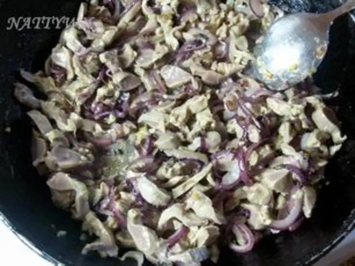 Куриные желудки по-корейски.: шаг 5