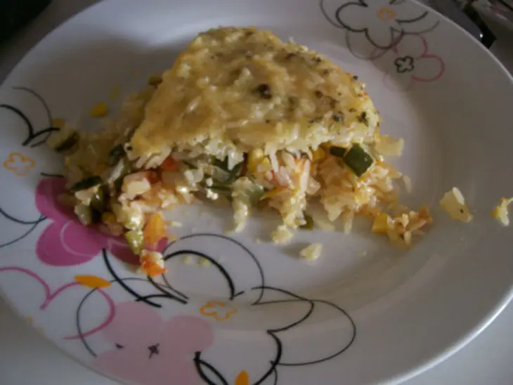 Рис в духовке запеченный с овощами и сыром: шаг 9