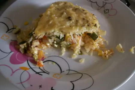 Рис в духовке запеченный с овощами и сыром: шаг 9