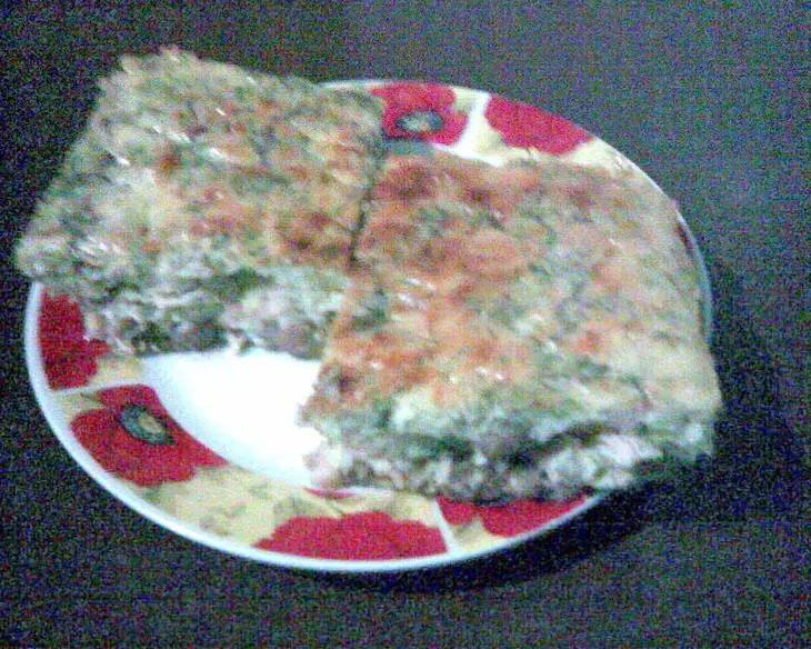 Легкий пирог - запеканка с капустой, шампиньонами и куриным мясом: шаг 9