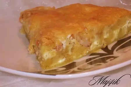 Картофельный киш-пирог с креветками: шаг 9