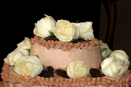 Торт "розали" с засахаренными розами: шаг 2