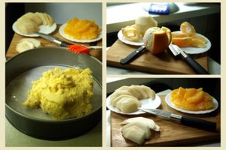 Домашний пирог с грушей и апельсином: шаг 3