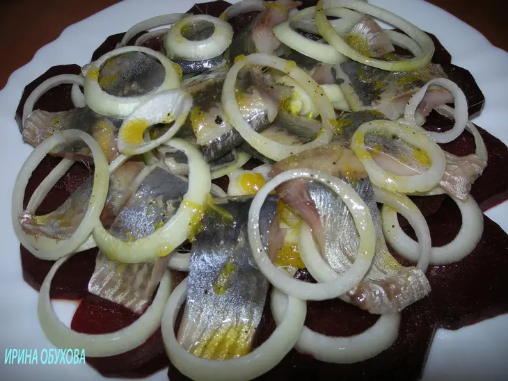 Салат из селедки и свеклы под апельсиновым соусом: шаг 3